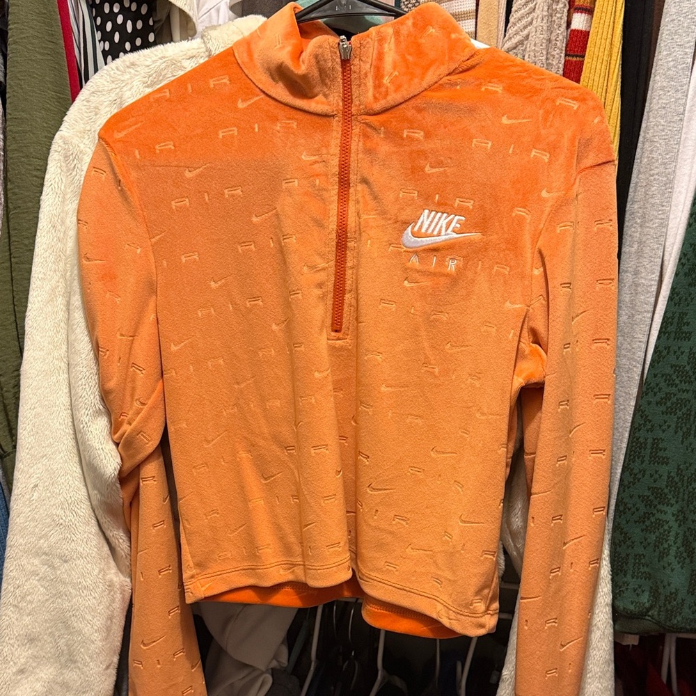 Nike Orange Air Half-Zip Top